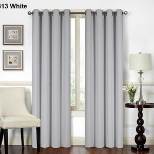 White Blackout Curtains 54"W x 84"L (2 Panels)